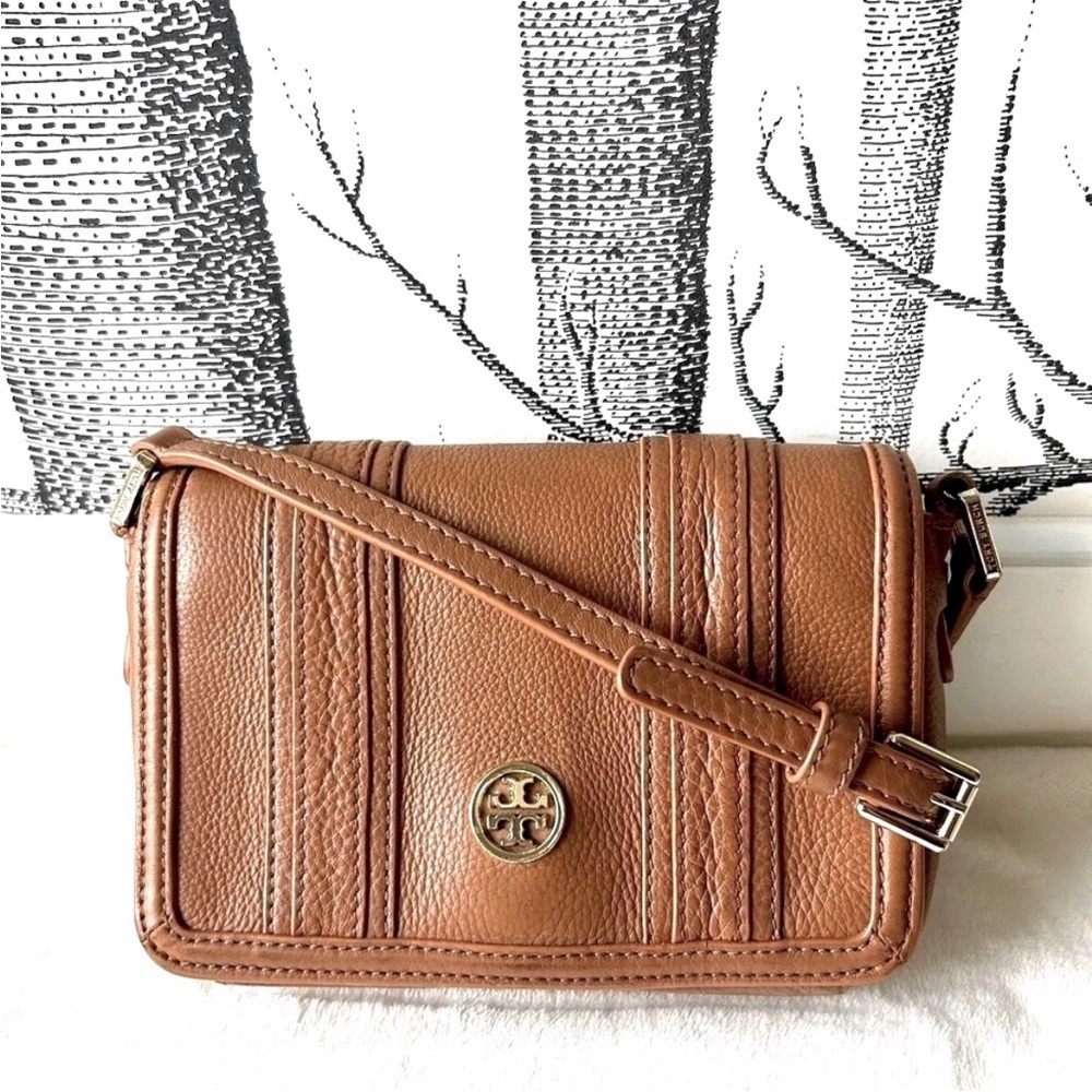 TORY BURCH Crossbody Landon Mini Tan Brown. Great Price!